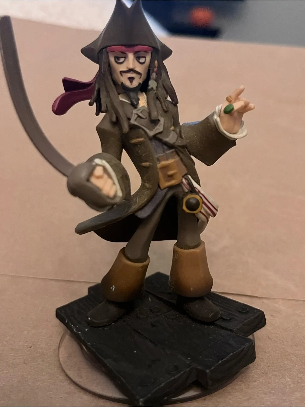 Disney Captain Jack Sparrow Figurine - Brown, Tan & Purple Accent